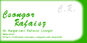 csongor rafaisz business card